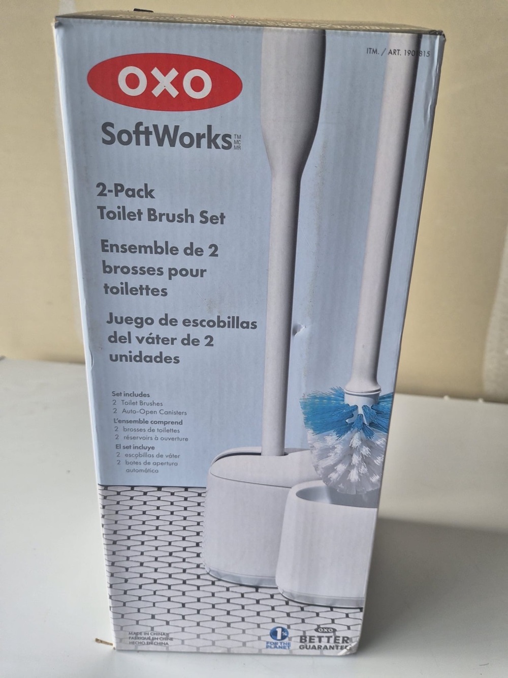 OXO SoftWorks 2-Pack White Toilet Brush Set